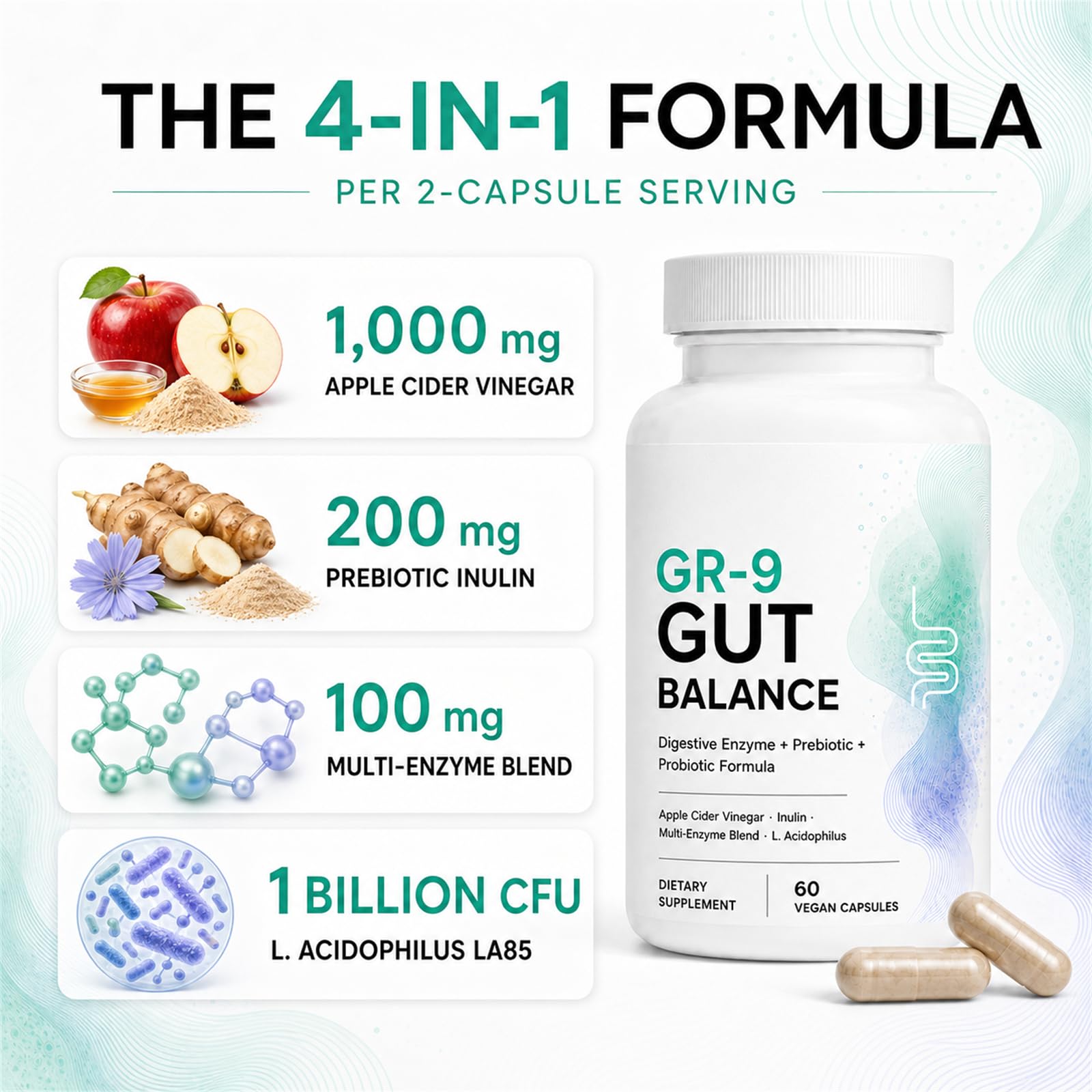 GR-9 Pepsin Neutralizer & Throat Mucus Support, 60 Vegan Capsules — Amazon image 3