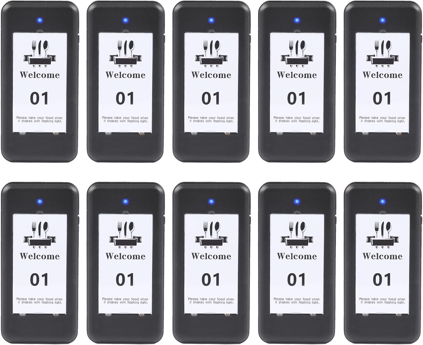 10 Pagers, Extra Beepers for Restaurant Pager System Replacement, Additional Pagers for ASIN : B0D22L3ZM2