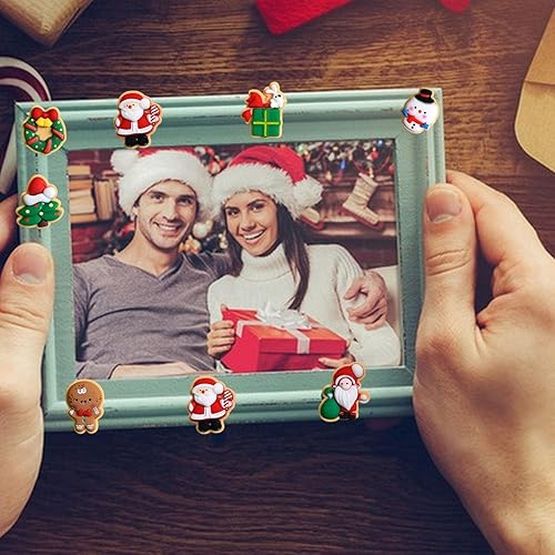 Miniatura 5 de Resina de Navidad  Botones de resina de Navidad con parte trasera plana para manualidades, decoración de álbumes de recortes. Wynott