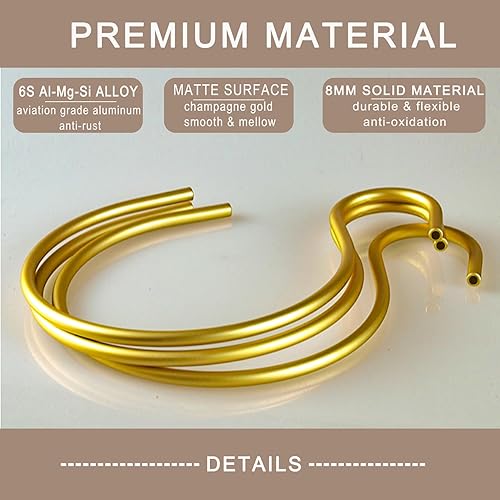 Miniatura 2 de DeTii 2 percheros de alta calidad, para armario, ahorro de espacio, resistente y duradero, organizador de gorras, de aluminio espacial, soporte