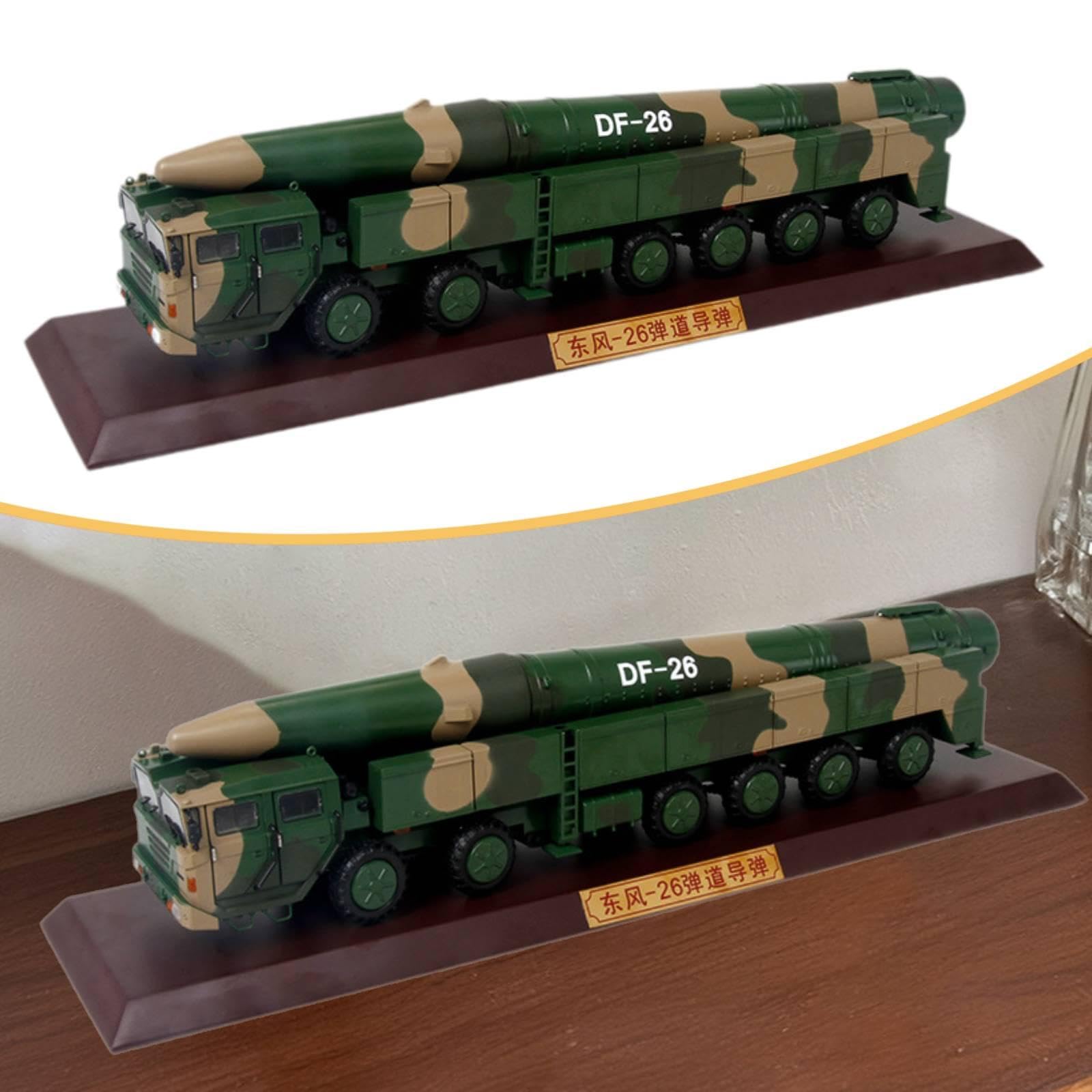 Maquette de Lanceur Df26 Au 1/35 avec Socle D'exposition, Peinture Décorative, Modèle Réduit de Véhicule En Alliage Moulé sous Pression pour Colle