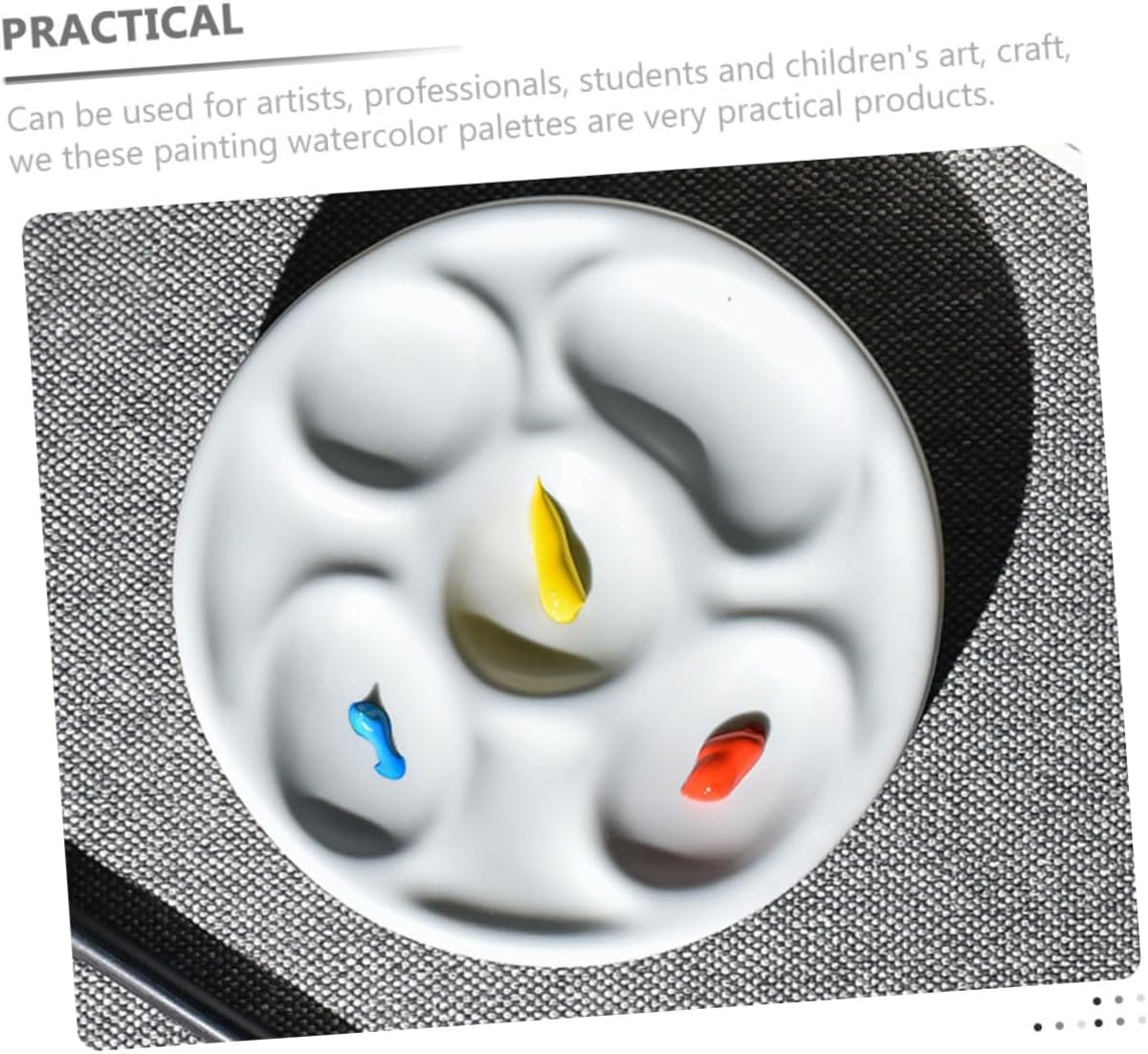 Ceramic Paint Palette White Mixing Tray for Artists and Professionals