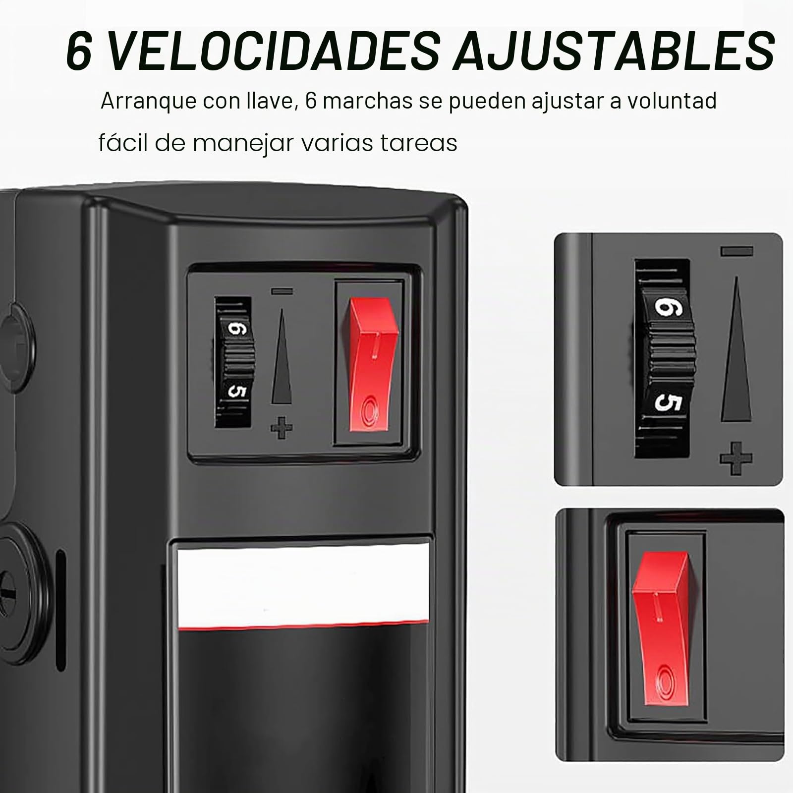 Taladro de columna profesional con 6 velocidades, para metal, madera, plástico, herramienta de fabricación de bricolaje, 2800 rpm, control preciso