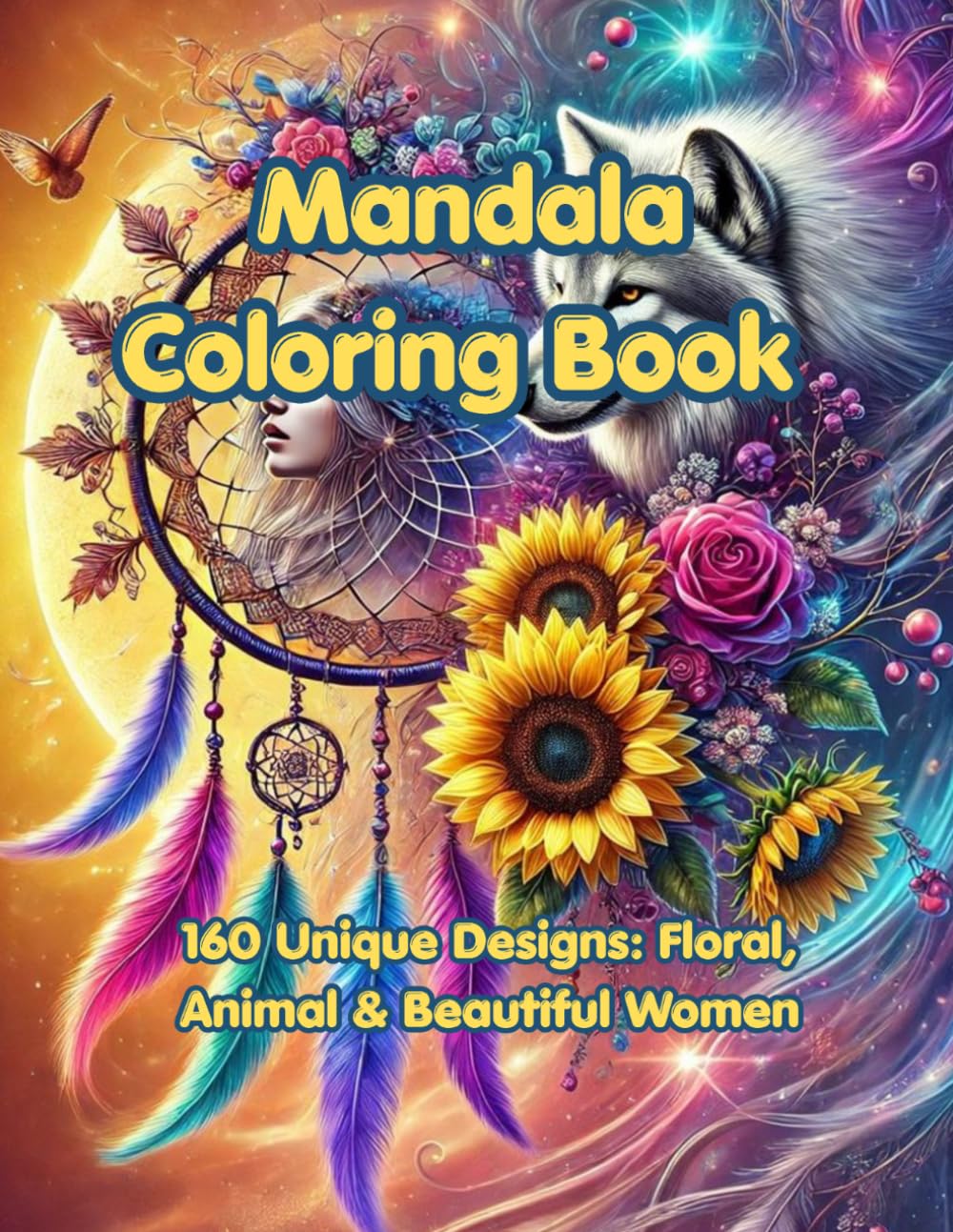 Mandala Coloring Book for Adults Relaxation: 160 Unique Pages of Floral, Animal & Woman-Inspired Mandalas for Relaxation, Creativity and Mindfulness ... & White) (Relaxing Mandala Coloring Books)