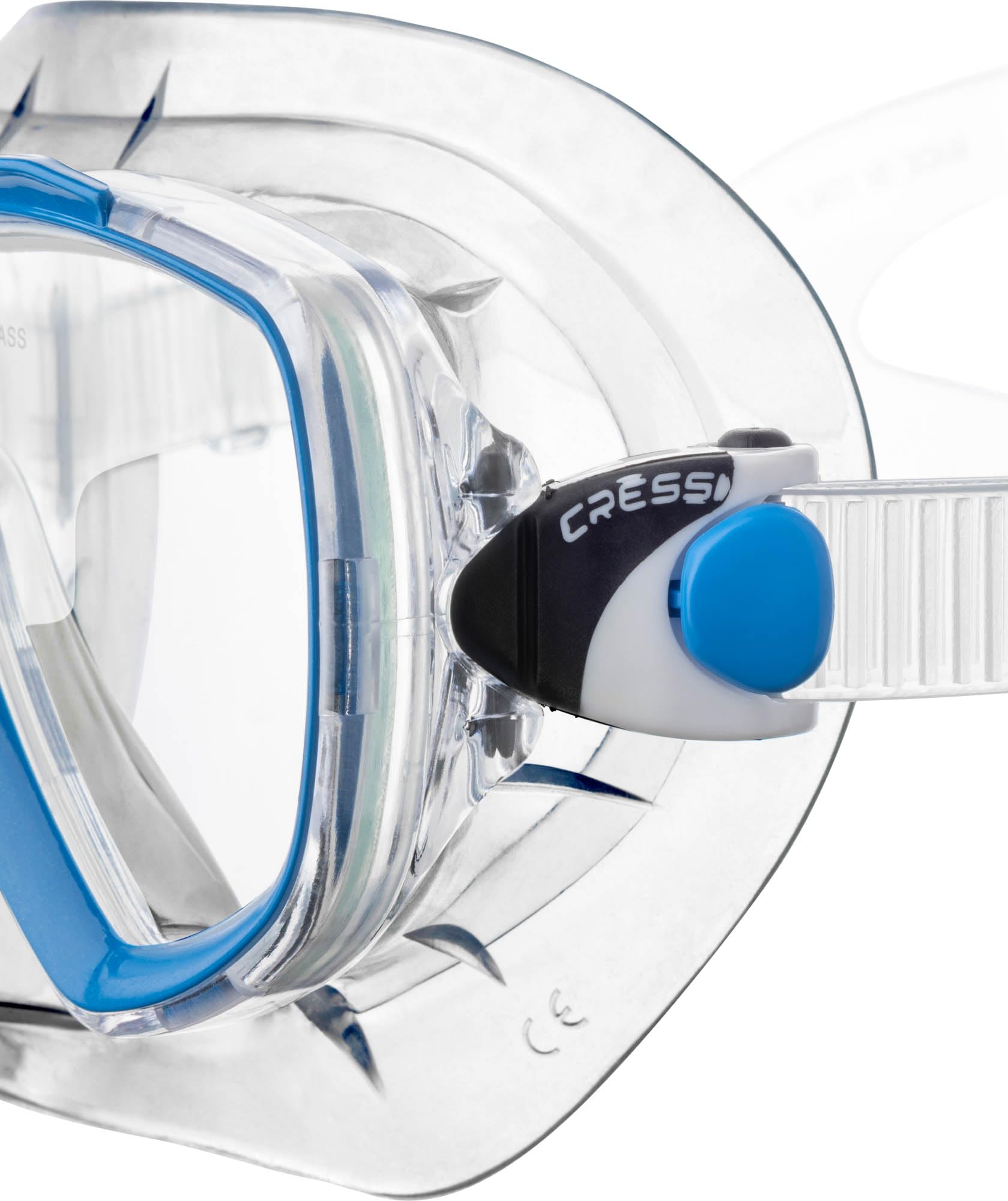 Set Maschera E Snorkel Cressi Sky & Gamma Premium - Unisex Adulto, Vetro Unico, Boccaglio In Silicone