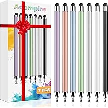 Stylus (7 Pcs), 2-in-1 Stylus Pen for Touchscreen, High Precision and Sensitivity, Stylus Pen for iPad/iPhone/Samsung/Android Smartphone and Tablets, Compatible with All Touchscreen (Multicolor)