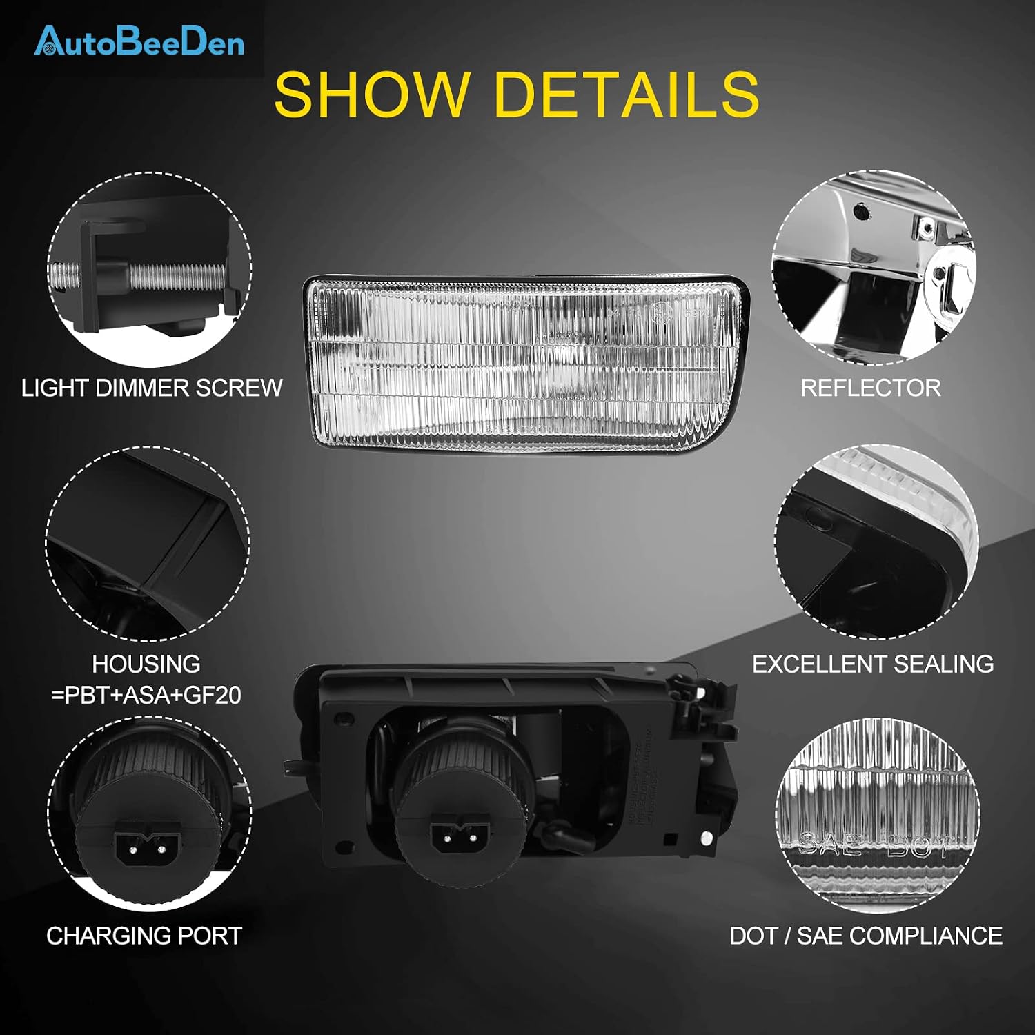Fog Lights Lamps for 1992 1993 1994 1995 1996 1997 1998 1999 BMW (M3 E36) 318i 318is 318ti 320i 323i 323is 325i 325is 328i 328is 3 Series Original Design, 1 Pair, w/H1 Bulbs