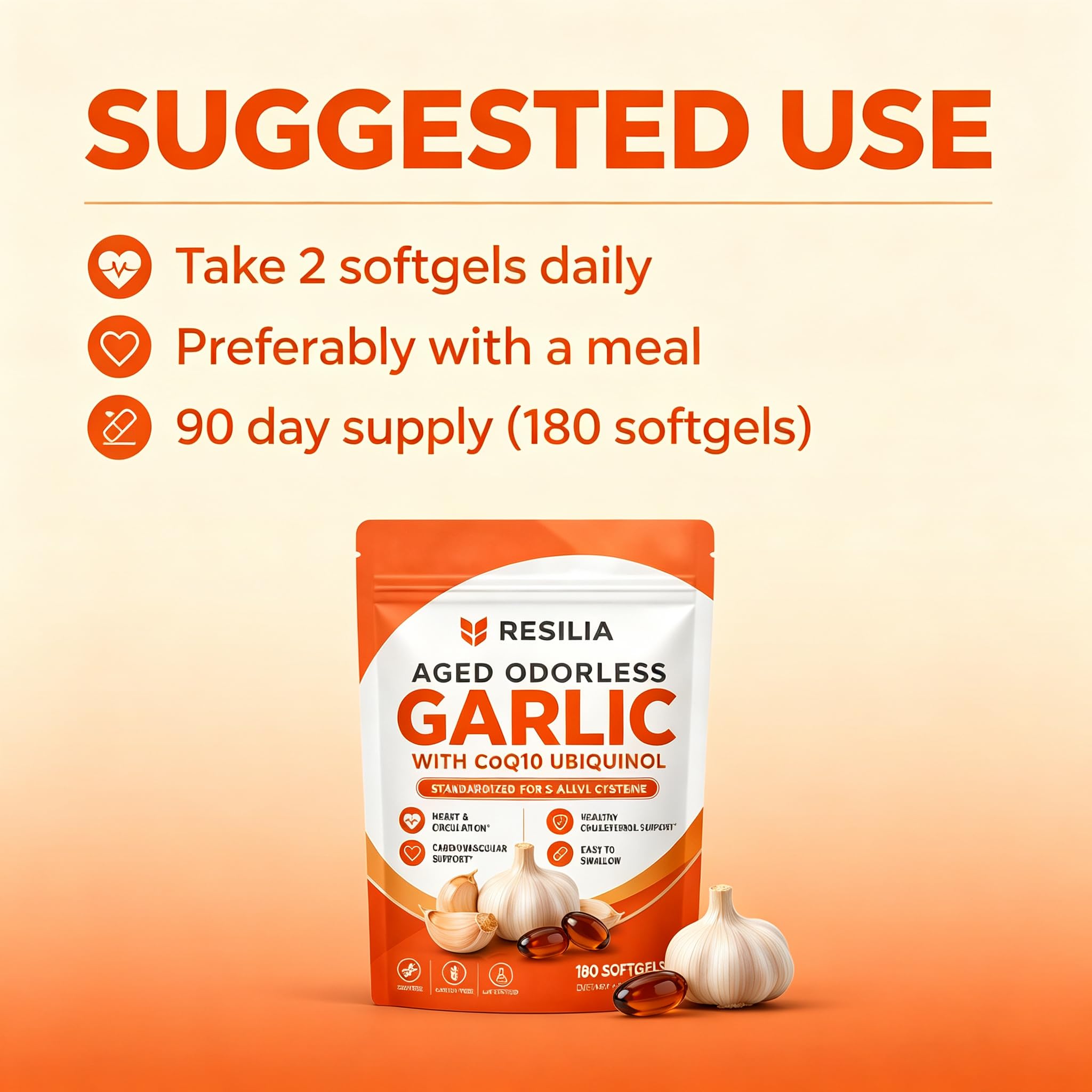 Extract 180 Softgels 1200mg Aged Garlic Supplement — Amazon image 7