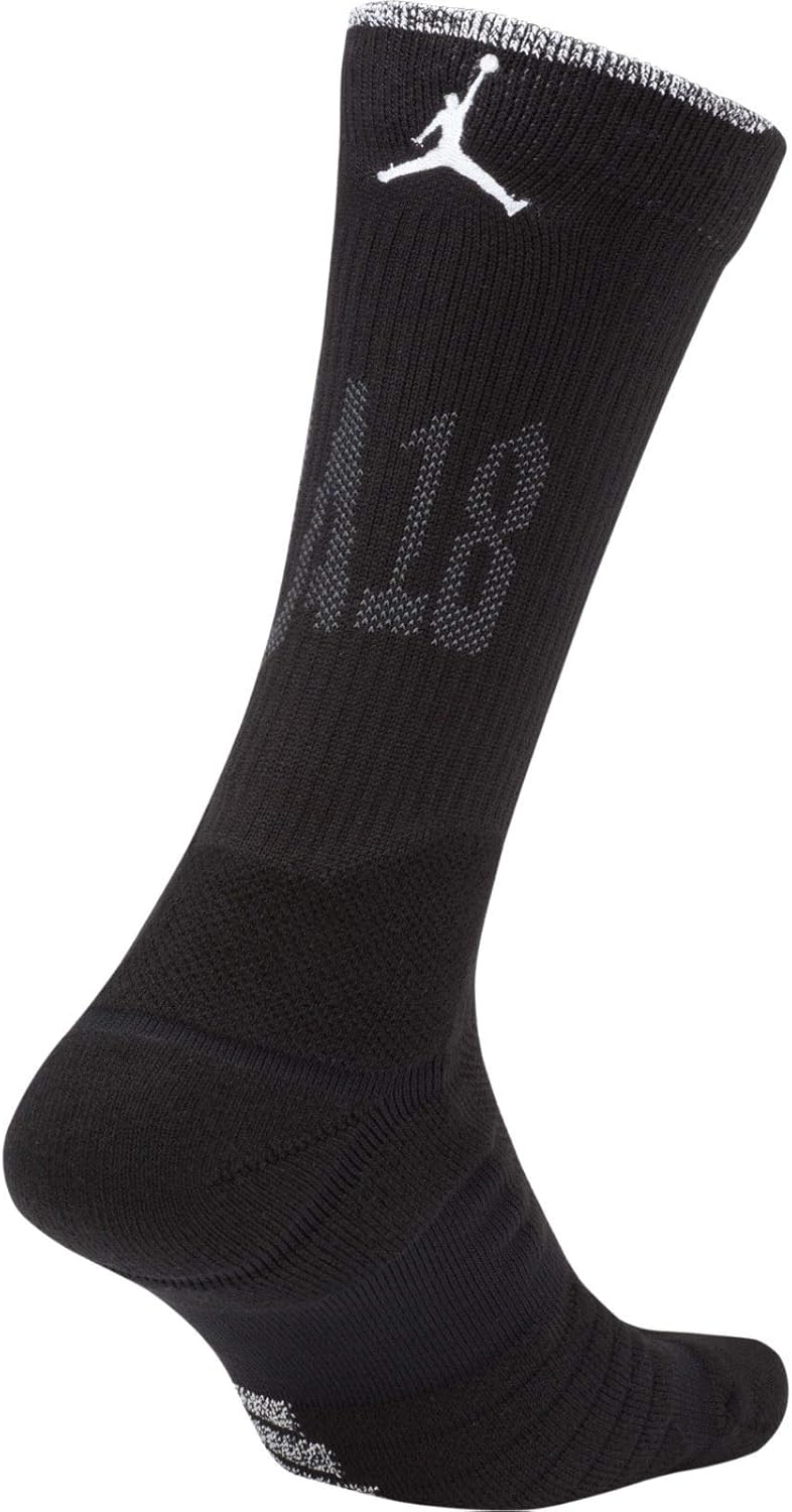 Nike Jordan Men's Elite Quick NBA All Star Game Basketball Crew Socks Large (9-12) Black