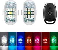 Vista 1 de SEISSO Paquete de 2 luces estroboscópicas LED inalámbricas con control remoto anticolisión, carga USB, kit de luces de emergencia para drones, luces