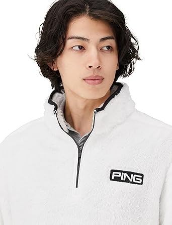 Amazon | [ピン アパレル] メンズ ハーフジップブルゾン (ボアフリース