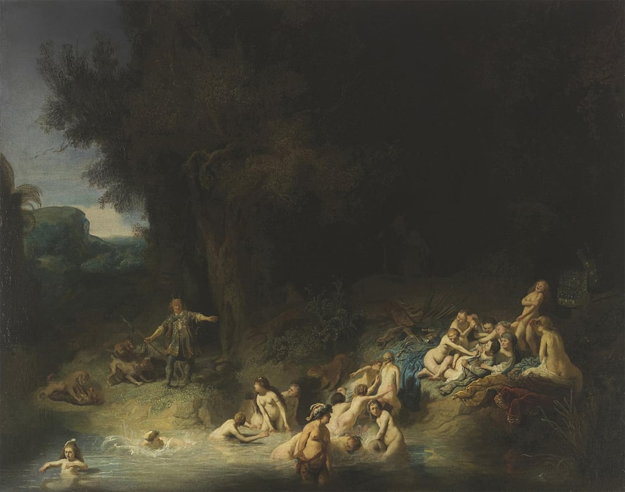 ARTXLXXBN Famous Art Print Poster Vintage Wall Art Diana with actaeon and callisto by Rembrandt van Rijn Canvas Art Poster for Home Decor 60x90cm
