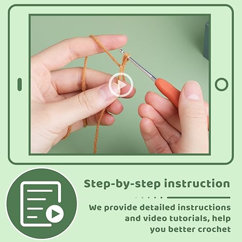 Miniatura 74 de kgxulr Kit de ganchillo para principiantes, kit de ganchillo Little Daisy para principiantes, kit de inicio de ganchillo para principiantes