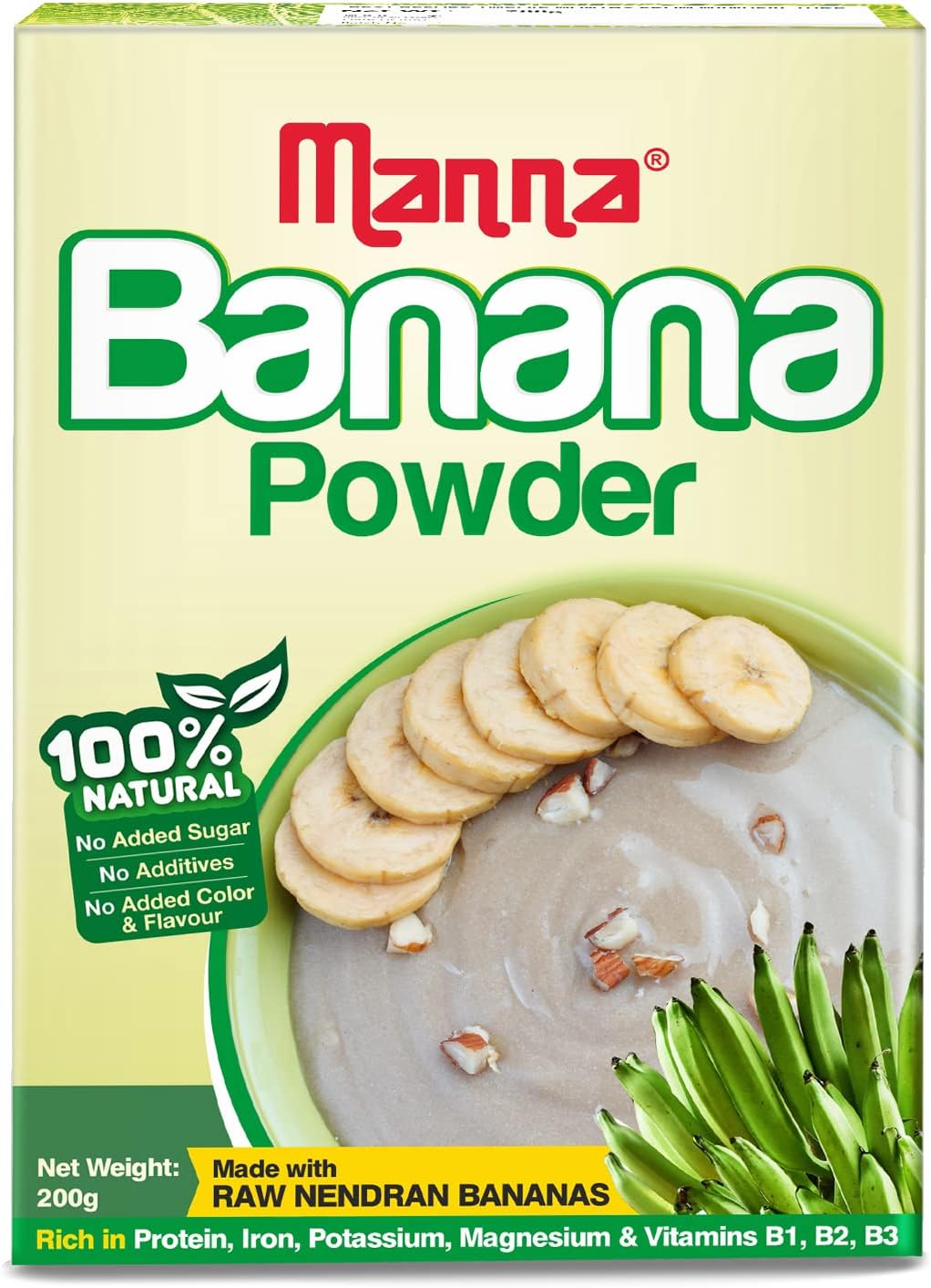 Banana Powder for Baby, Made with Raw Nendran Bananas (Kerala Banana) - 200gm (Pack of 1)