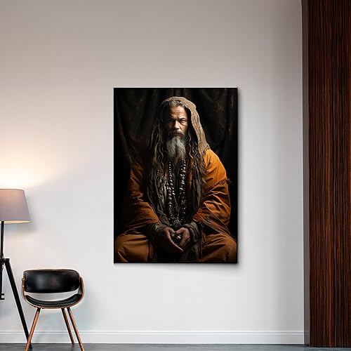 Miniatura 5 de Black White Wolf Beast Print Wall Art Decor, Wolves Wall Decor Art Canvas Print Poster, Human and Nature Animal Pictures Paintings Wall, Murals