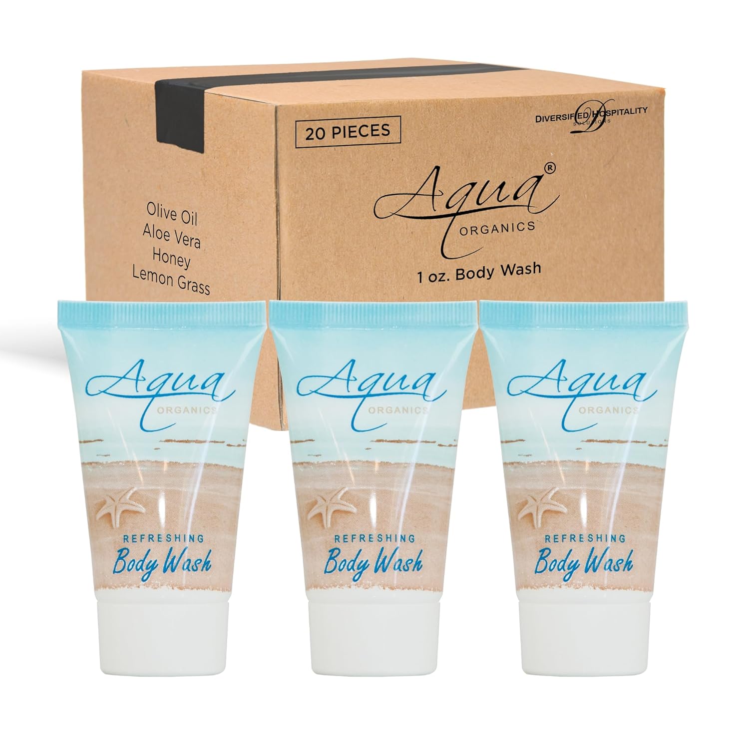 Shampoo, Conditioner and Body Wash, Travel Size Hotel Amenities, 1 oz (Case of 20)