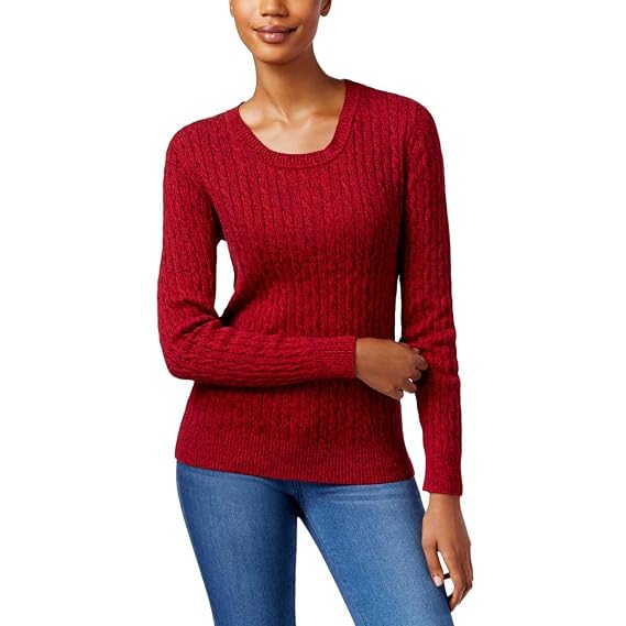 Buy Karen Scott Womens Marled Cable 