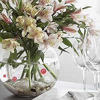 Vista 8 de Perlas de relleno de jarrón de Navidad: cuentas para decoración de jarrones, cuentas rojas y cuentas blancas para centros de mesa, 500 cuentas