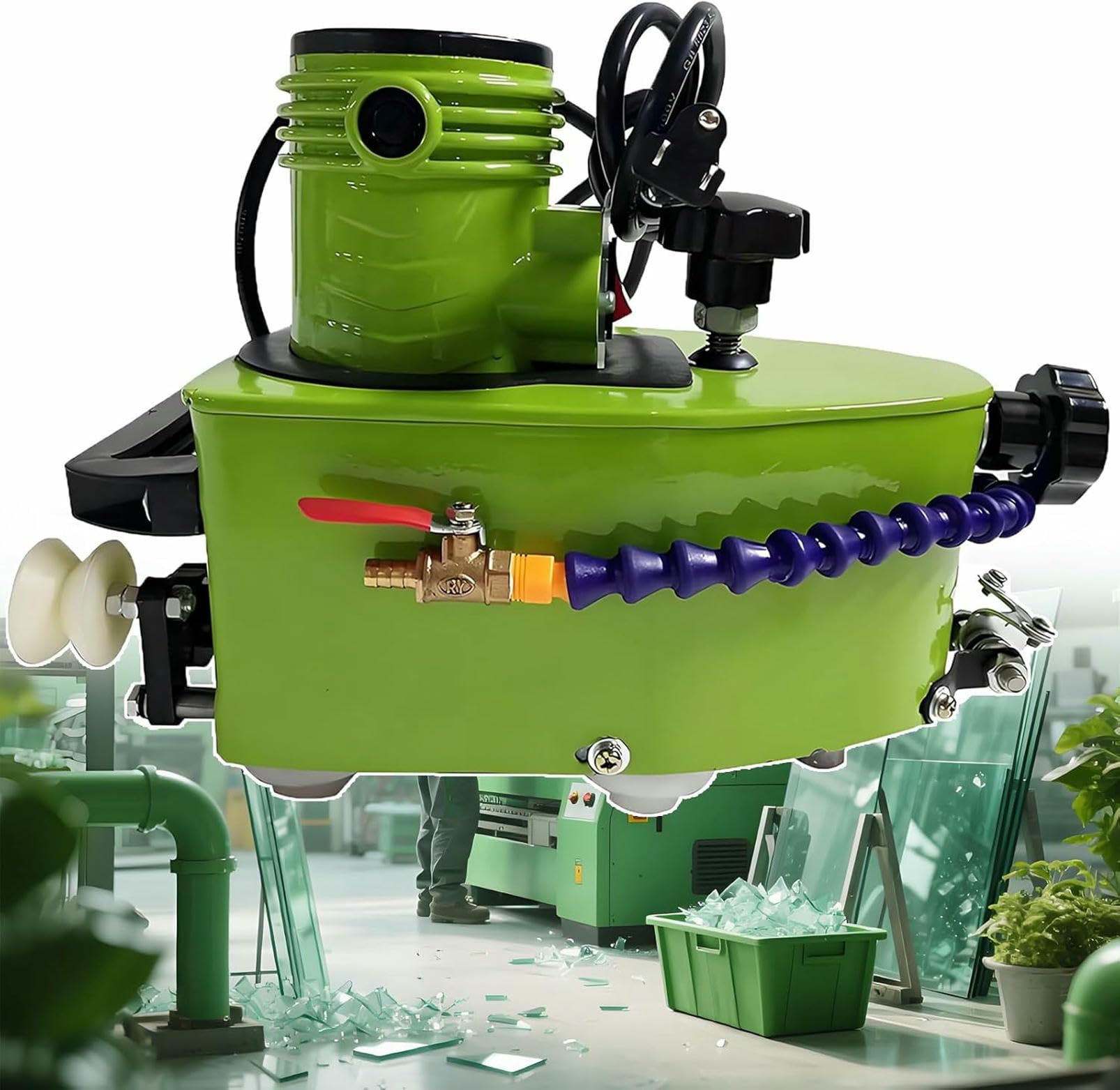 Machine de bordure électrique de verre CNPRAZ 8000r/Min pour biseau et polissage rectiligne