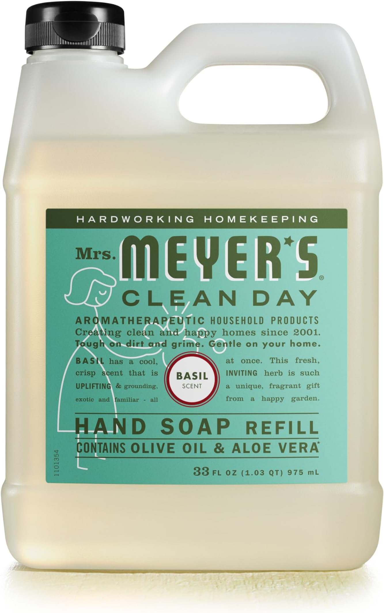 Mrs Meyer's Clean Day 33 Oz Basil Soap Refill 14461 Hand & Bath Soap
