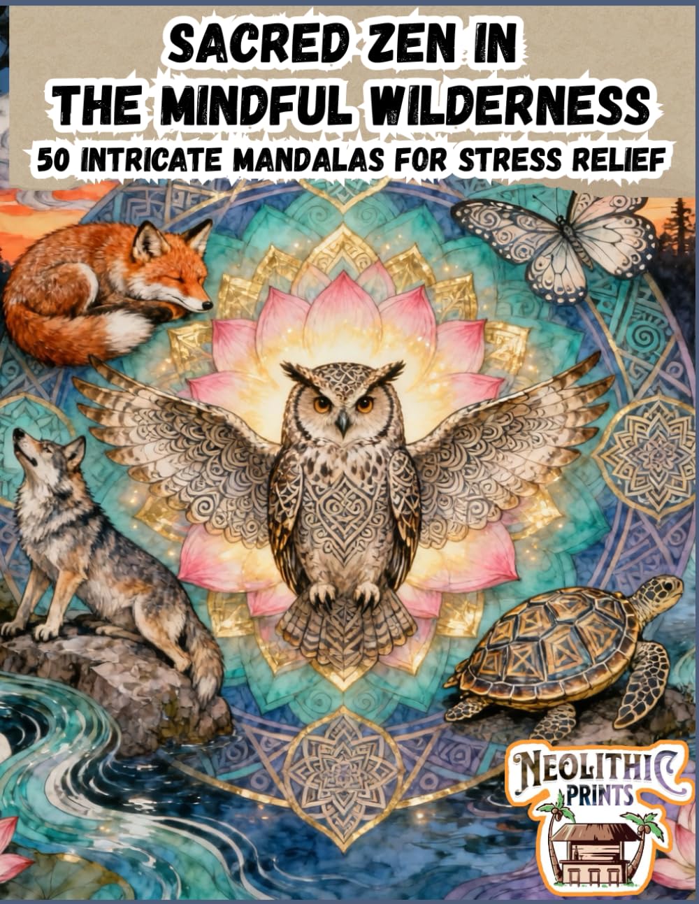 Sacred Zen in the mindful wilderness: 50 Intricate Mandalas for Stress Relief
