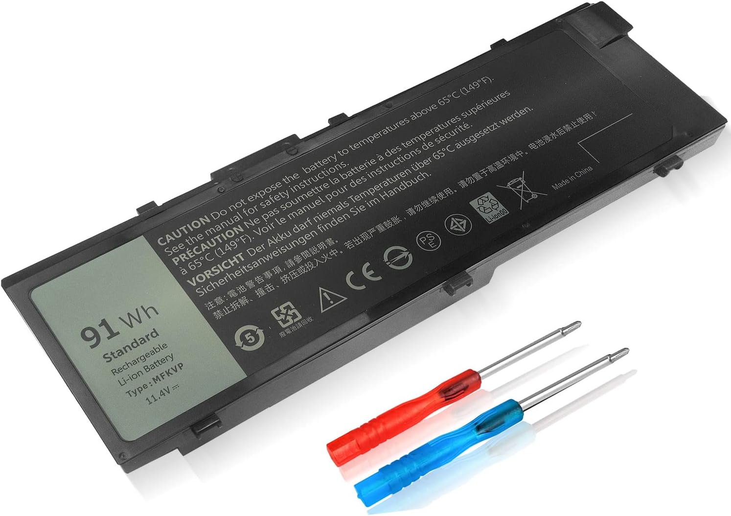 91Wh MFKVP 11.4V Laptop Battery for Dell Precision 15 7510 7520 17 7710 7720 M7510 M7710 GR5D3 M28DH RDYCT 451-BBSF 451-BBSB TWCPG 0FNY7 1G9VM T05W1