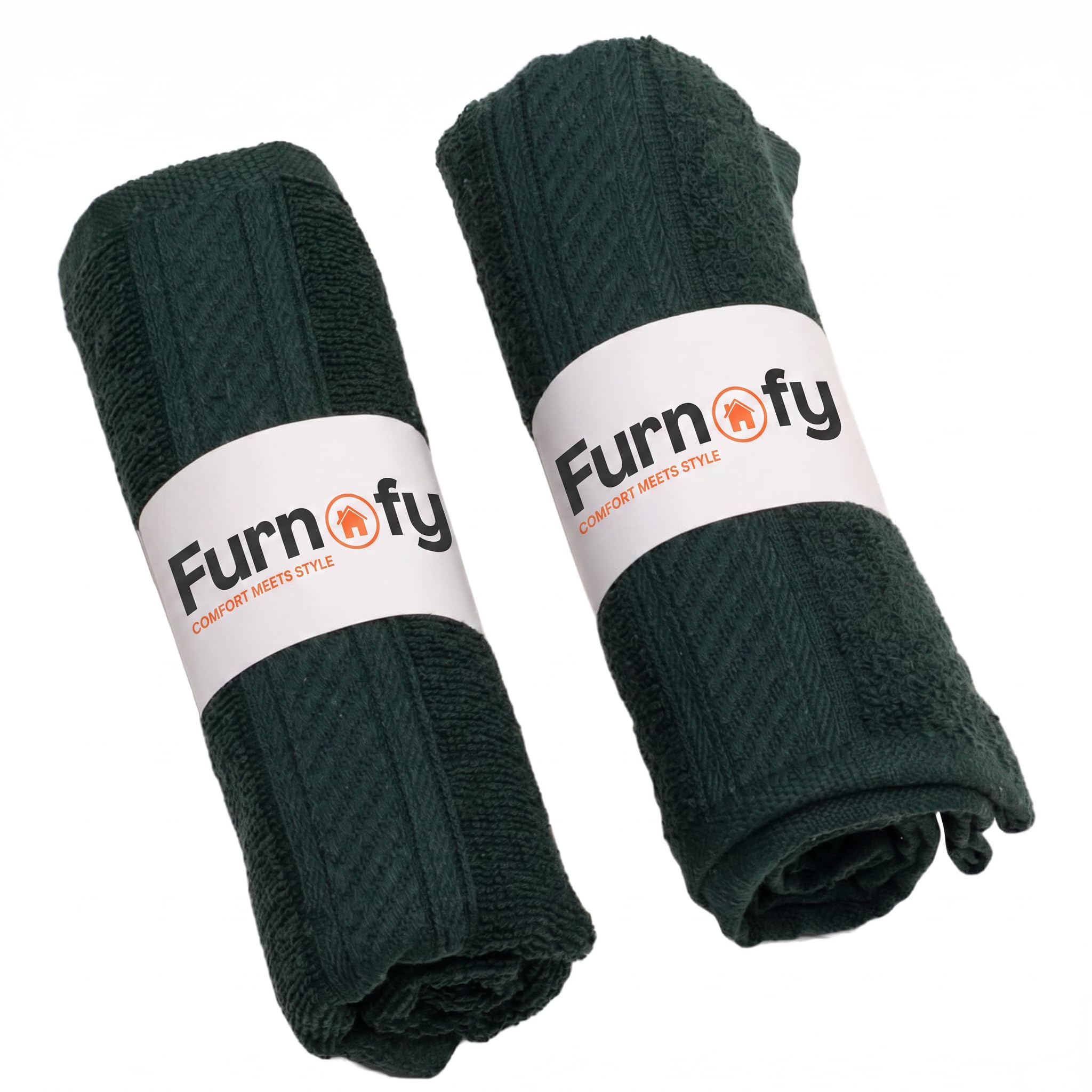 Furnofy 450 GSM Hand Towel Set of 2 Soft, Absorbent & Quick Dry Towel for Gym, Home, Kitchen, Pool, Travel - (40x60 cm, Olive)