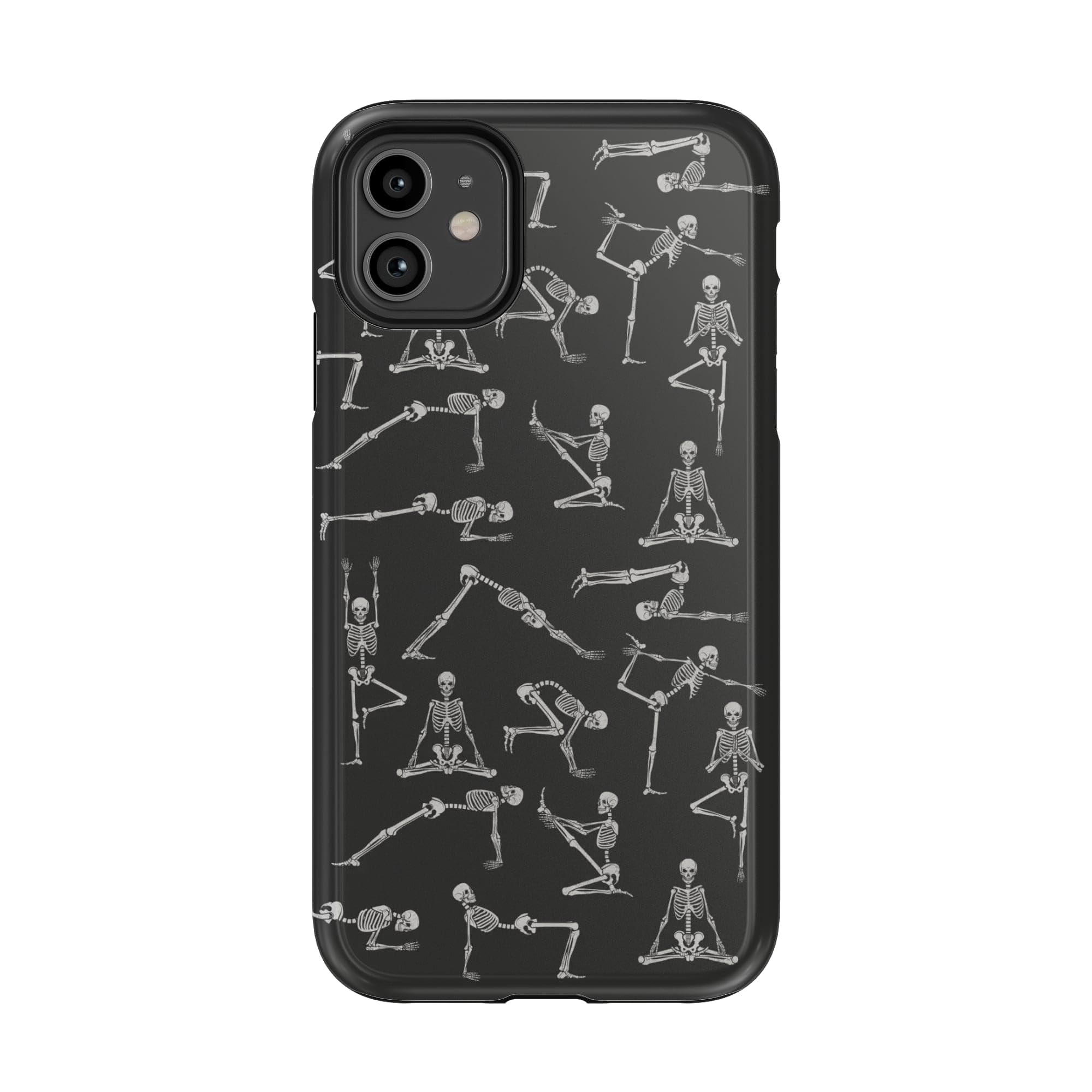 Casely iPhone 11 Case | Corpse Pose | Skeleton Yoga | Essential Slim Dual-Layer Protective Case Design