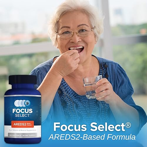Miniatura 4 de Focus Select AREDS2 - Suplemento de vitaminas y minerales para los ojos a base de AREDS2 - Suplemento a base de AREDS2 para ojos (180 ct. suministro
