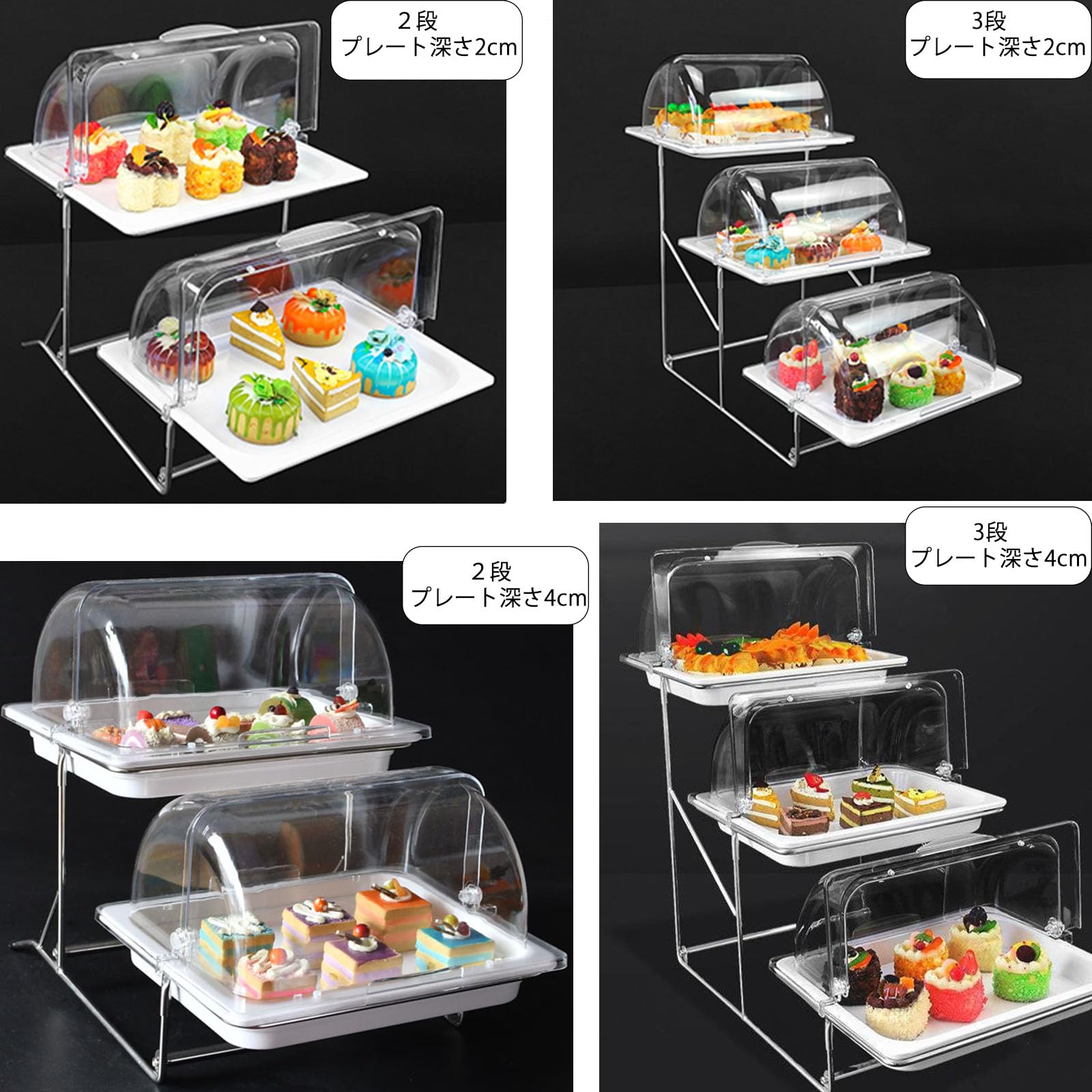Amazon.co.jp: JIAWANSHUN フードケース パンケース 食品の