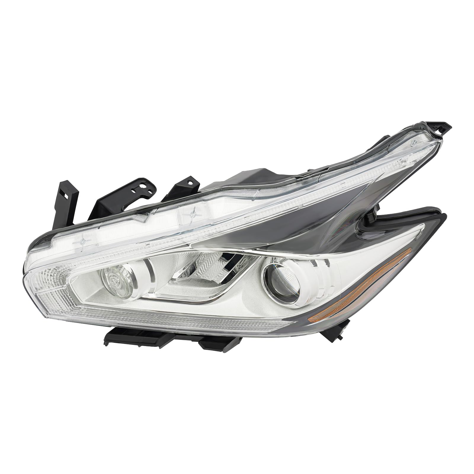 Pair Of Clear Headlight Lens Covers For 2015-2018 Nissan Murano - Left & Right, Direct Replacement, PC Material