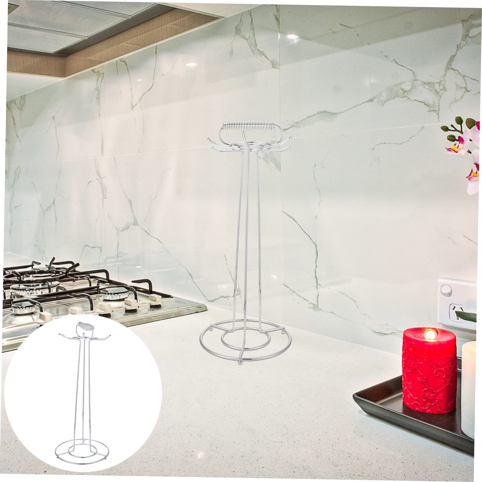 Mikinona 1Pc Versatile Stand Kitchen Utensil Storage Rack Multi Function Spoon Shovel Organizer for Easy Kitchen Management Easy to Clean Silverware Holder