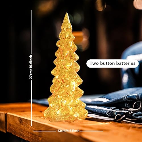 Miniatura 2 de JeathFea Árbol de Navidad de cristal rosa brillante árboles de Navidad para decoración del hogar, centro de mesa, mantel de ventana, decoración del