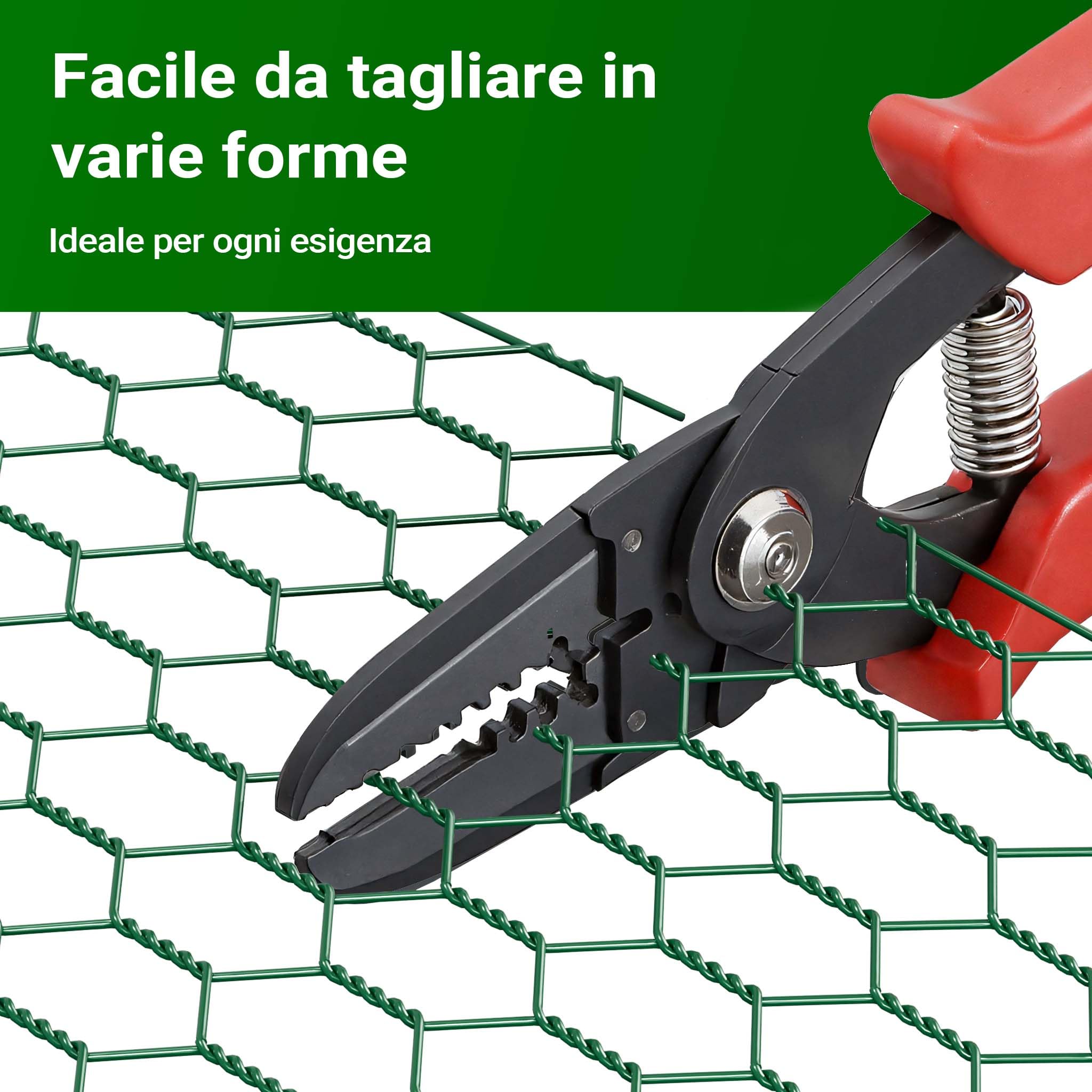 Rete metallica verde per voliere maglie da 25x25mm rotolo 60cmx10m Rete per recinti