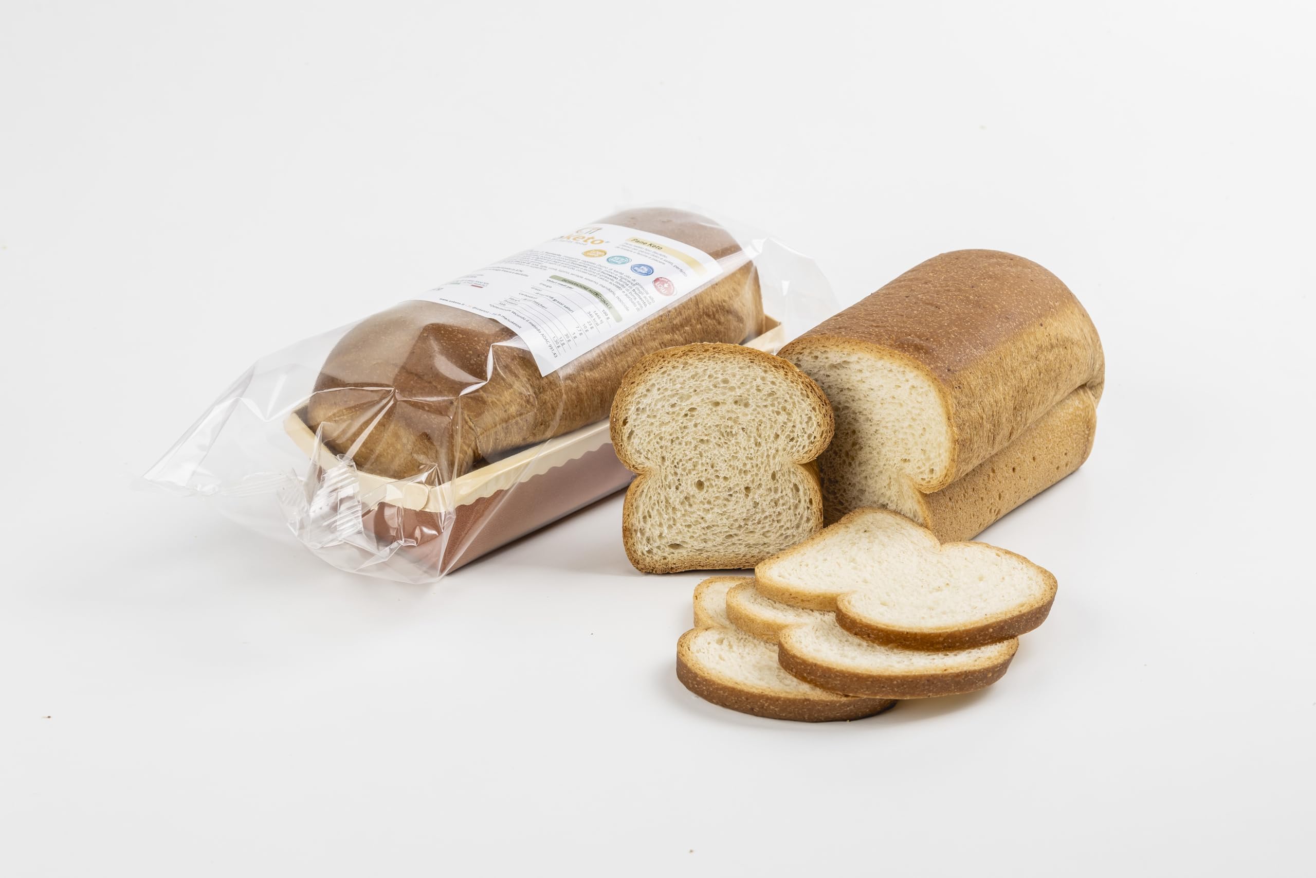 SOKETO - Pan Bauletto Keto Low Carb 12g Proteine 4.8g Carb per 100g Pan Proteico 28g Fibre Olio Cocco - Bajo IG per Diabéticos Tipo Sandwich - 2x 250g