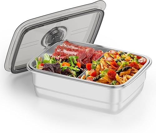 Miniatura 13 de Fiambrera Eléctrica para Adultos – Calentador de Alimentos Recargable de 75W con Autocalentamiento con 6.3 Tazas (1.5 Litros) Contenedor de Acero