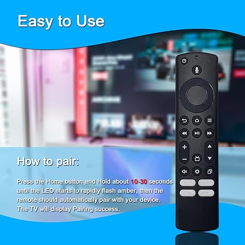 Miniatura 5 de NS-RCFNA-21 CT-RC1US-21 Reemplazo de control remoto por voz para televisores inteligentes Insignia y reemplazo para televisores inteligentes Toshiba