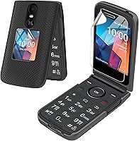 Vista 9 de Funda para teléfono TCL Flip 4 5G/T440 (2025) con protector de pantalla cubierta protectora rígida delgada (azul)