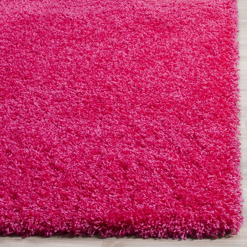 Image of Shaggy Area Rug - Extra Plush Luxury Carpet, Super Soft & Cozy Feel| Perfect for Living Room, Bedroom, and Stylish Home Decor- Hot Pink (4 x 6 ft)