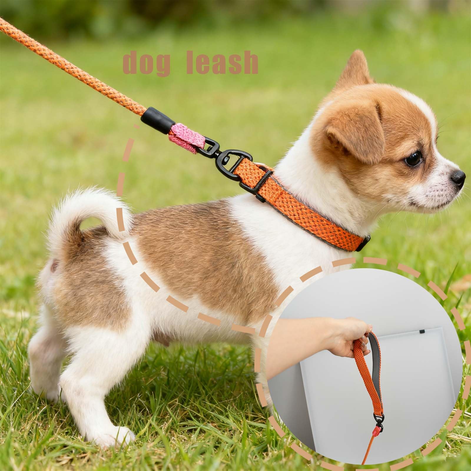 Rieoany Dog Training Leads, 6mm x 180cm Rope Slip Lead for Dogs Adjustable Training Lead - Image 2