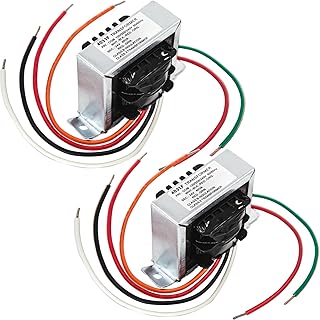 24V 40VA Control Transformer 40VA, Primary 120, 208, 240V Secondary 24V, HVAC Furnace Multi Tap with Foot Mount (2 Packs)