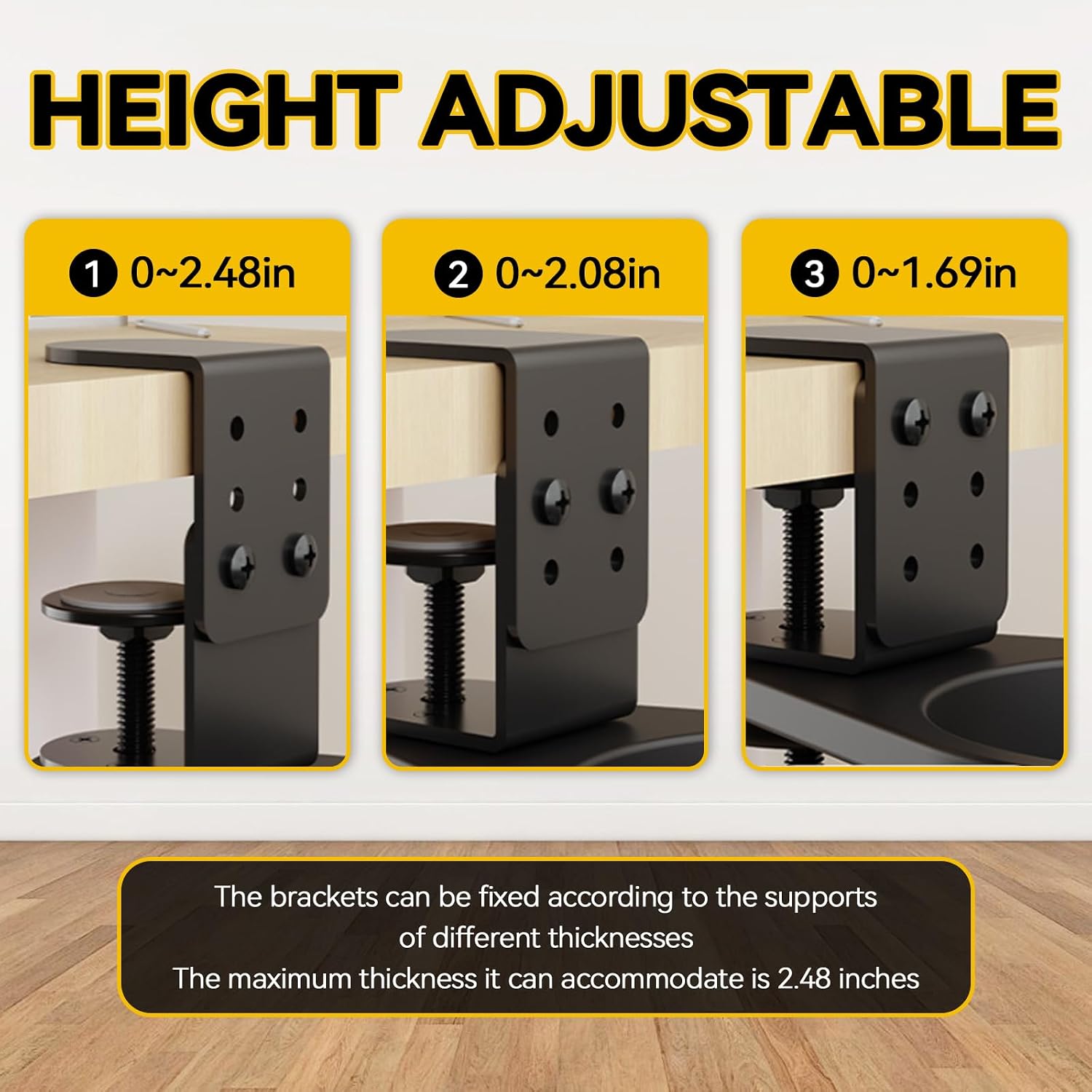 Cup Holder Clamp with 360° Rotation, Adjustable Hidden Drink Holder for Office Gaming Study Desk Chair Arm Recliner Compatible with Universal Cup, Bottles image 3