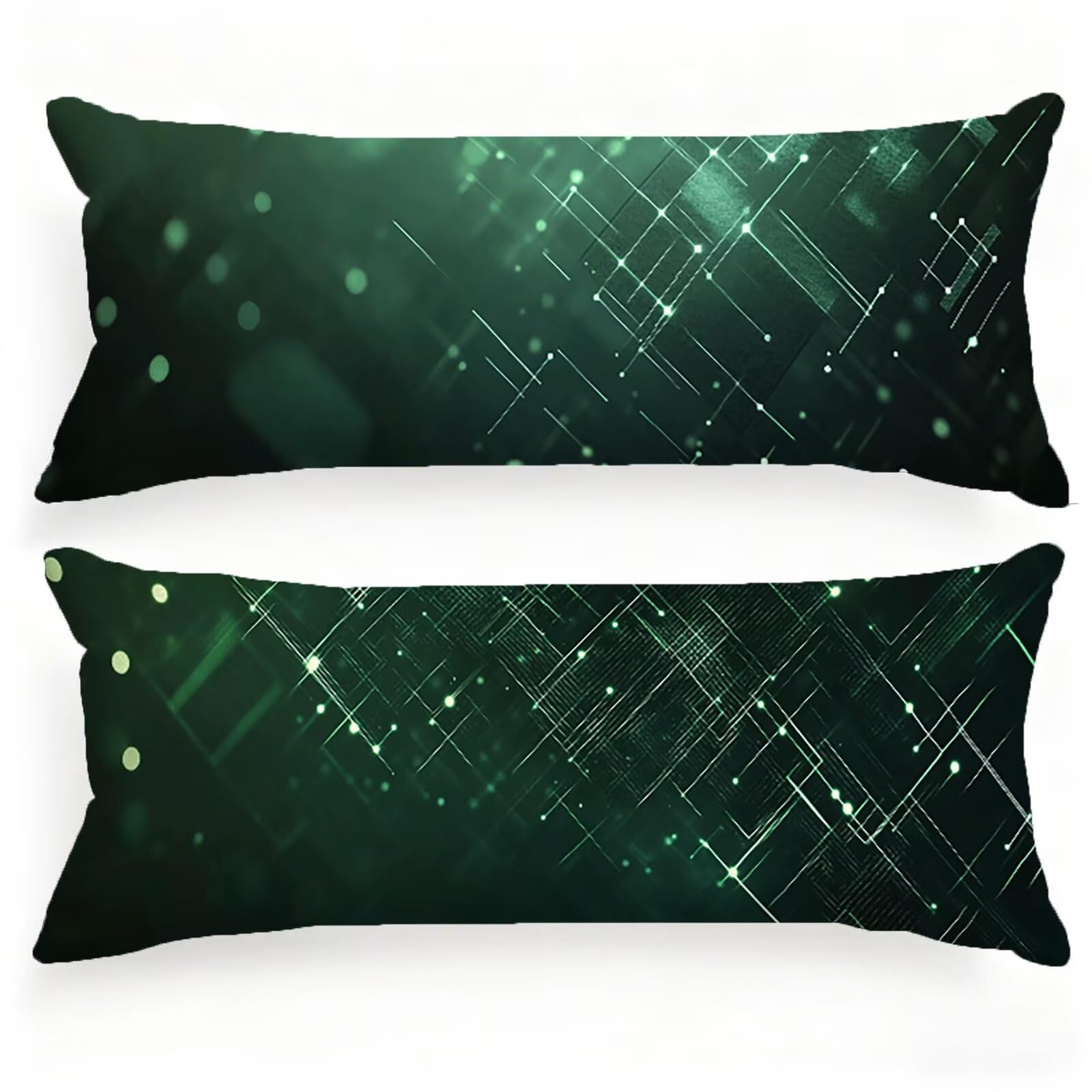 Poszewka na poduszkę 40 x 145 cm, poszewka na poduszkę 145 cm, zielona poszewka na poduszkę, zestaw 2 dwustronnych aksamitów, poszewka na poduszkę poprawia jakość snu, poduszka do salonu, sypialni