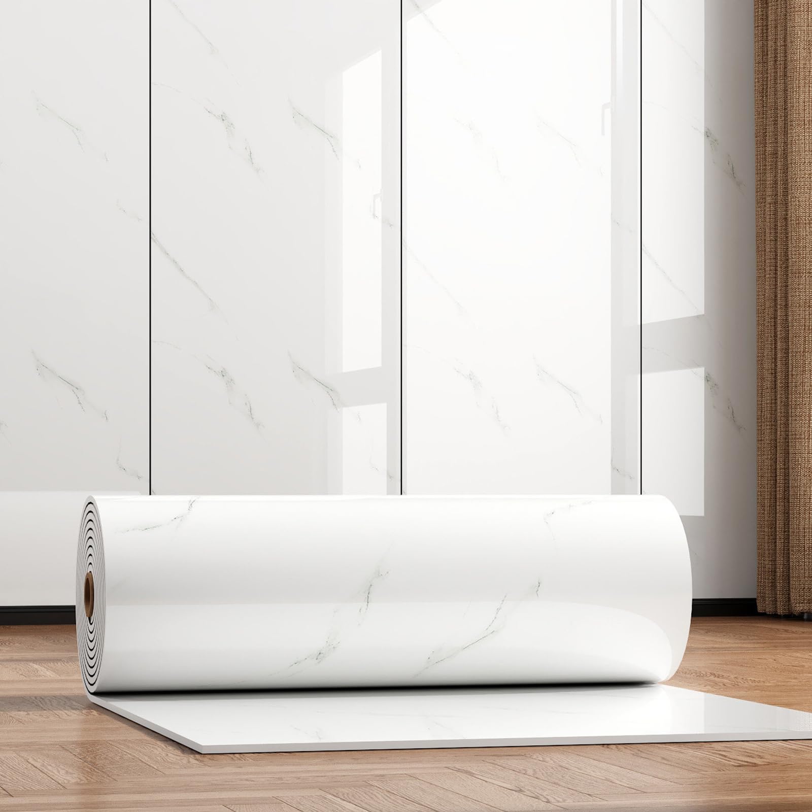 Azulejos adhesivos para baño de 2,3 mm de grosor con papel tapiz de mármol autoadhesivo