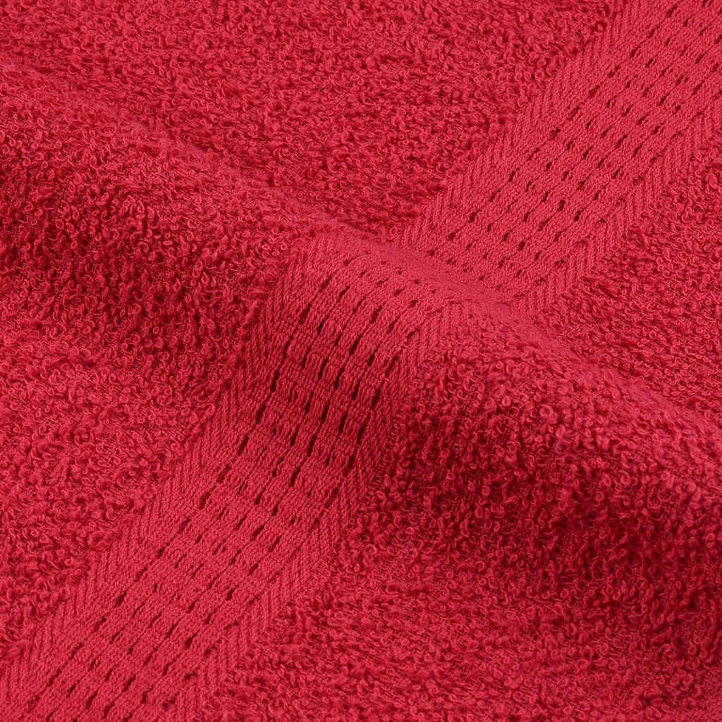 vidaXL Ręczniki, FROGN, 10 szt., czerwone, 100x200 cm, 360 g/m²