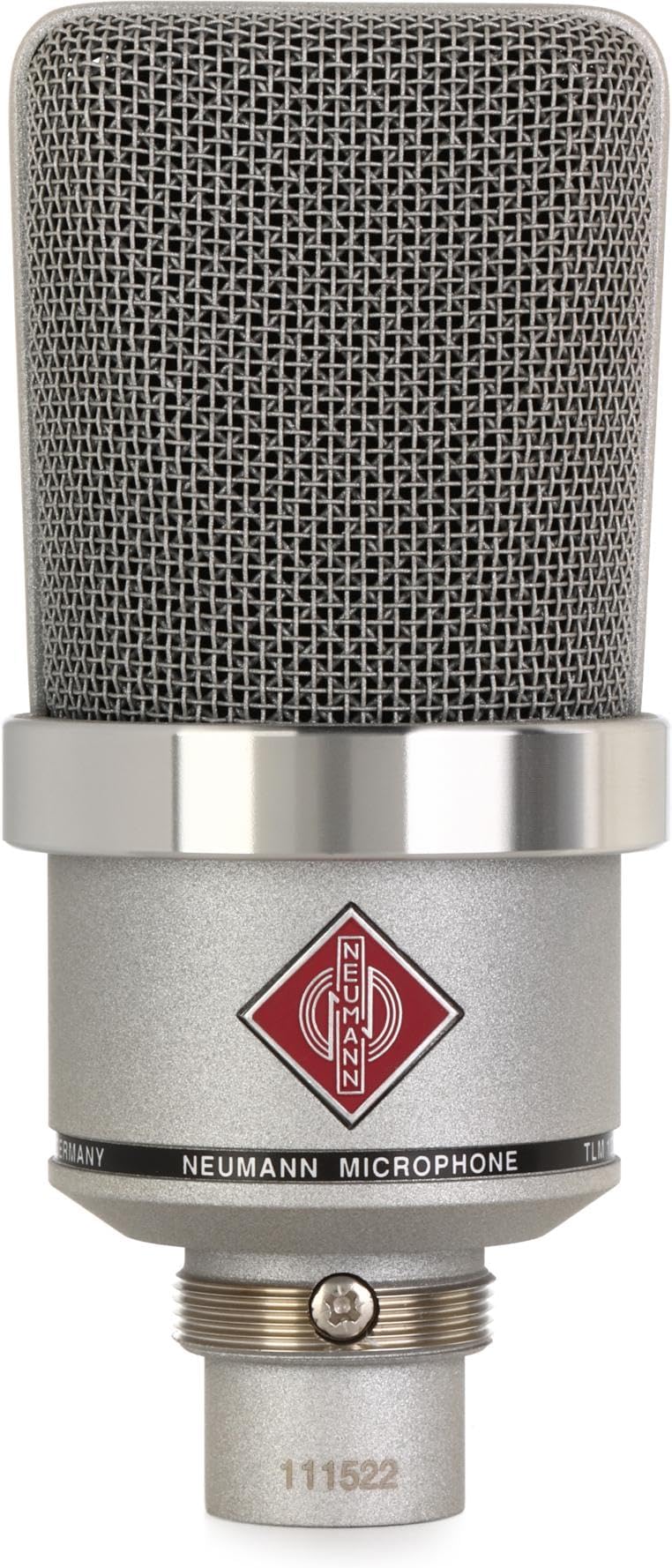 SENNHEISER Neumann TLM 102 Large-Diaphragm Cardioid Condenser Microphone with Shock Mount XLR | Nickel | Ultra-Low Self Noise | Ideal for Studio Vocals,Voiceovers,Instruments & Broadcast Applications