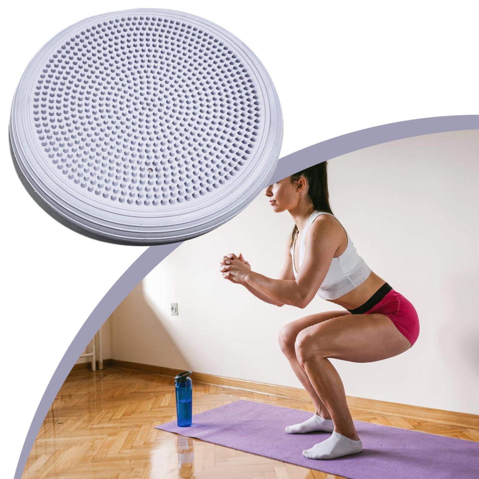 Disco di equilibrio per esercizio, bilanciamento per esercizi al chiuso, comodo disco di equilibrio per allenamento alla stabilità del nucleo per l'equilibrio e sensoriale con pompa