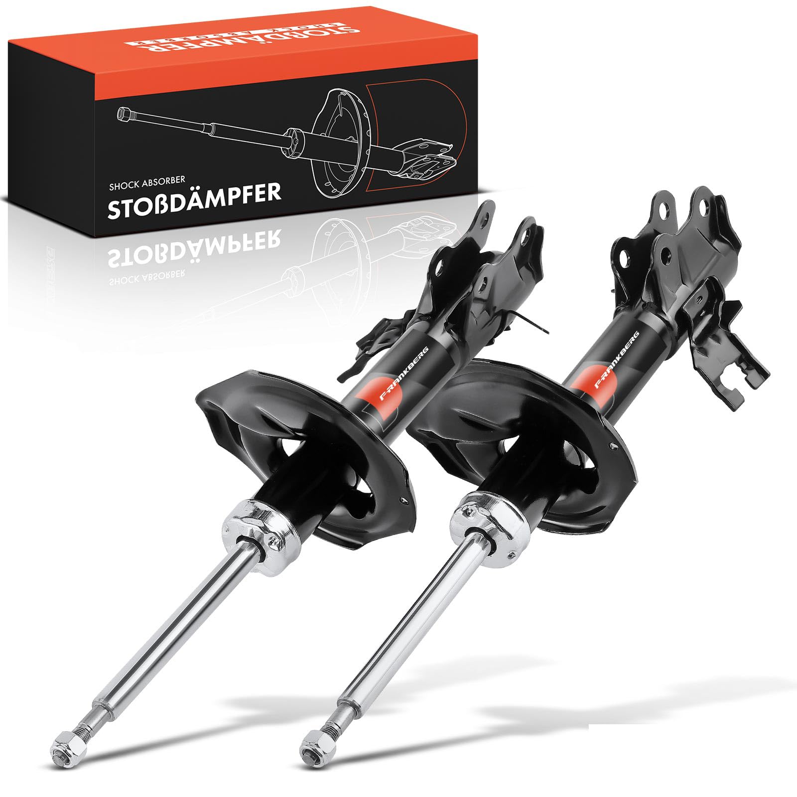 Frankberg 2 amortiguadores delanteros izquierdos y derechos compatibles con Almera II N16 1,5 L-2,2 L tricuerpo 2000 – 2006 Almera II Hatchback N16 1.5L-2.2L Hatchback 2000-2006 Replace# MR297998