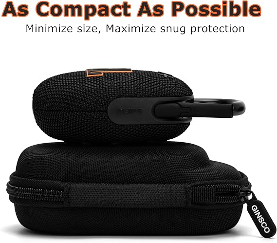 Ginsco Hard Case for JBL Clip 5 - Ultra-Portable, Waterproof Dustproof Bluetooth Speaker, for Soundcore Select 4 Go Bluetooth Shower Speaker by Anker Hard Shell Carrying Case for Outdoor and Travel