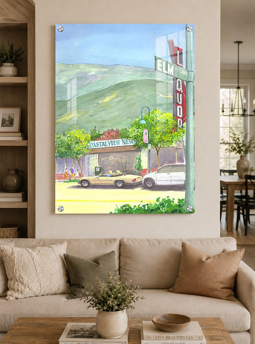 DesignSkinz Wall Art | Acrylic Glass Printed Art | Modern Decor for Living Room, Bedroom, Office, Study, Shelf (45x60inch) - Coastal View 1